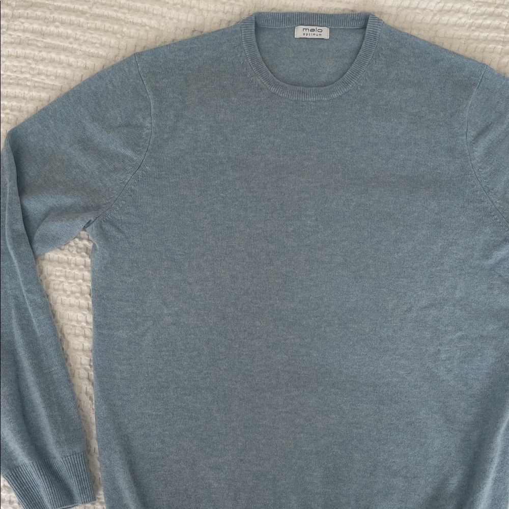 Malo Men's Light Blue Crewneck Sweater